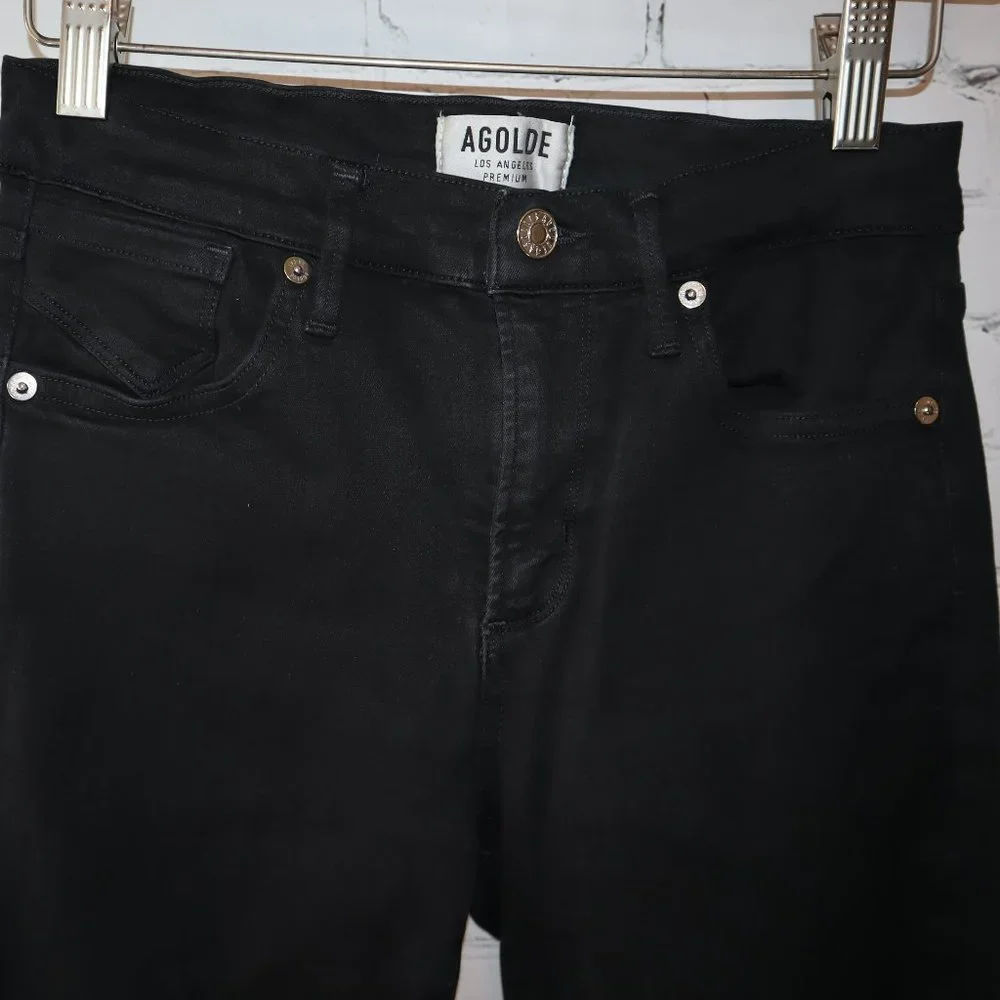 AGOLDE Filter Free Black High Rise Skinny Jeans Women's Size 25 - Picture 2 of 9